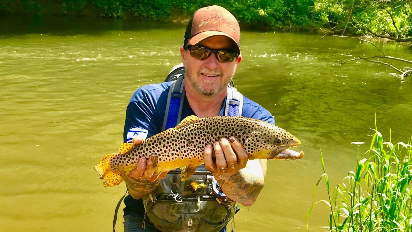 Adam Dennis with a nice Brown Trout